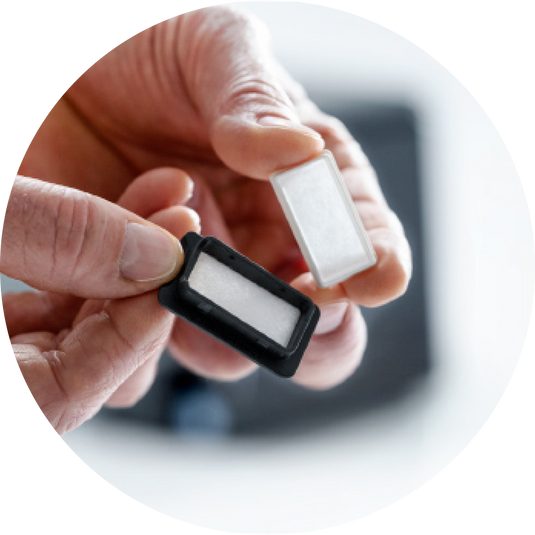 Filter finger tabs and optional Ultra-fine filter